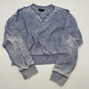 PS / LA Blue Acid Wash Cropped Sweatshirt Womens Small Crewneck Pullover Pac Sun